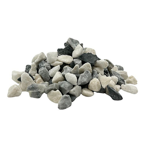 PACK  /- 1T (2 X 500Kg) Gravier Multicolore Sombre de Marbre (noir, blanc et gris) 8/16 mm - Livraison STANDARD
