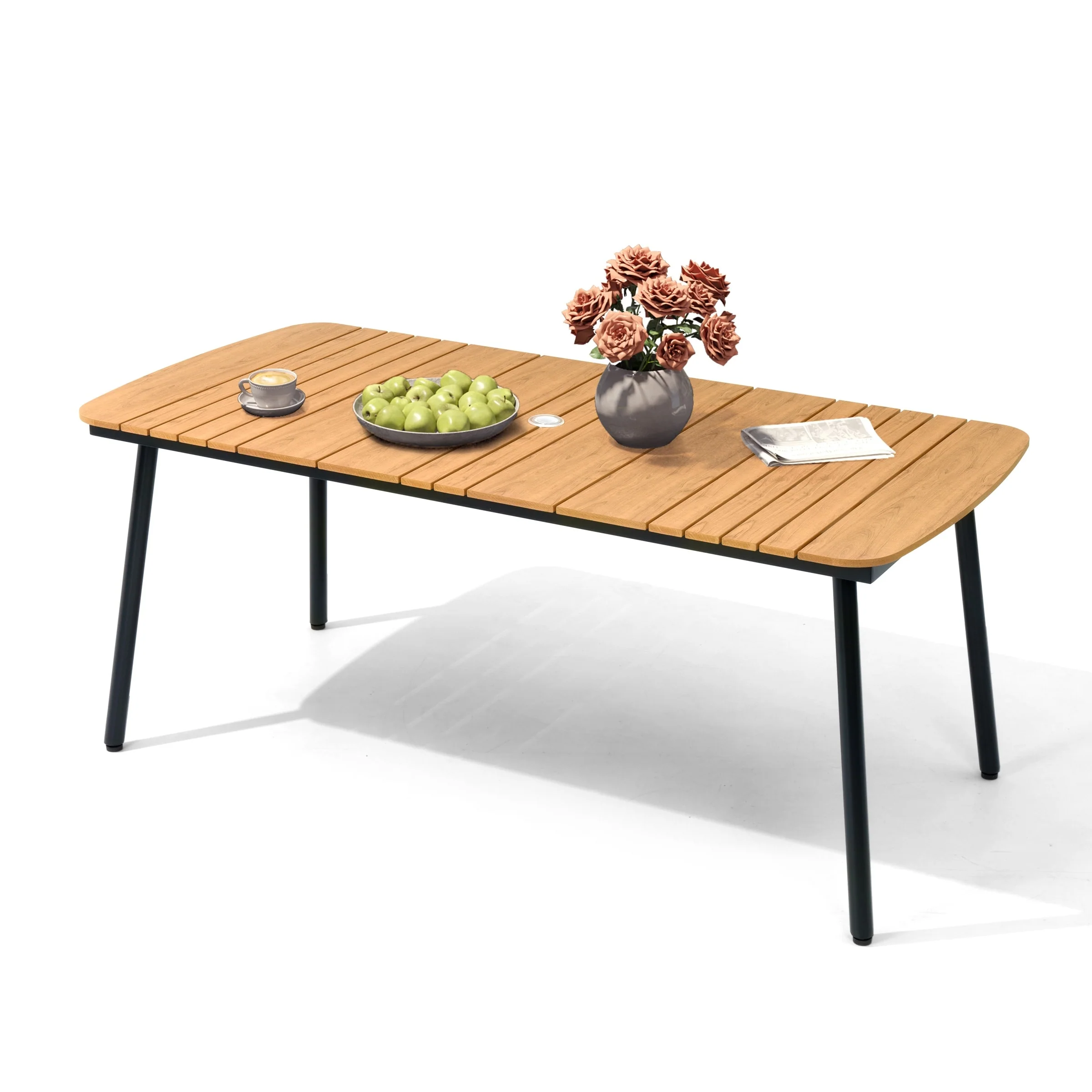 VredHom Outdoor Rectangular Aluminum Dining Table