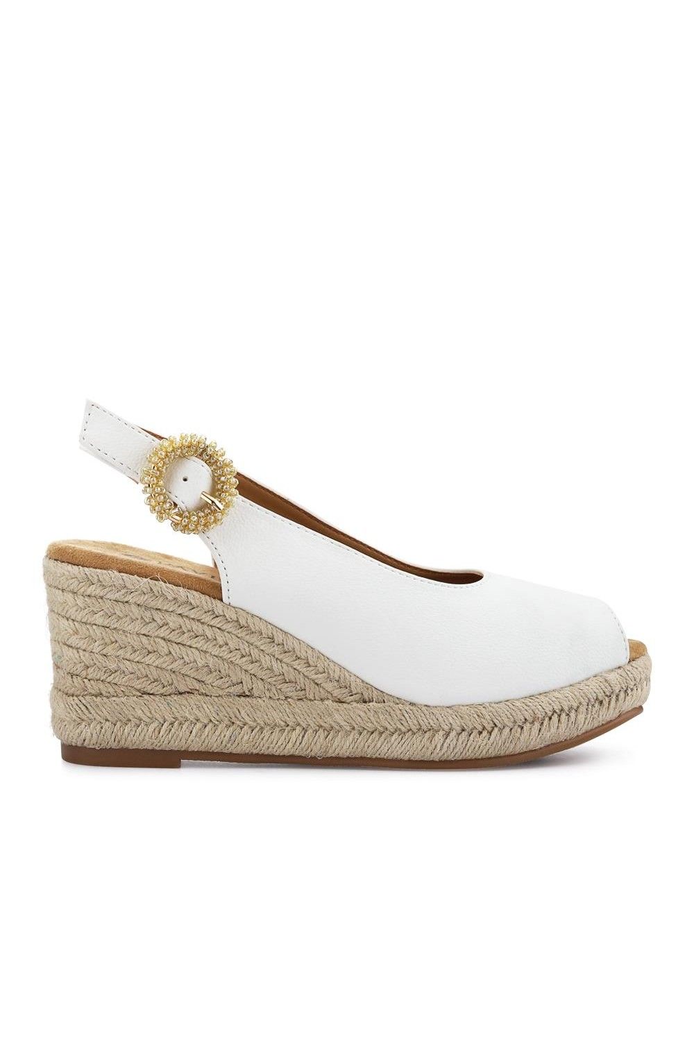 Pavers Buckle Fastening Wedge Espadrilles