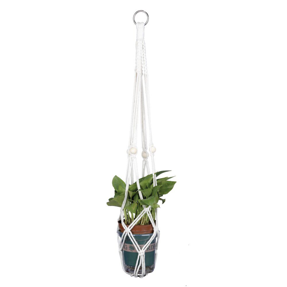 Kit suspension pour plante macramé coton beige à faire soi-même
