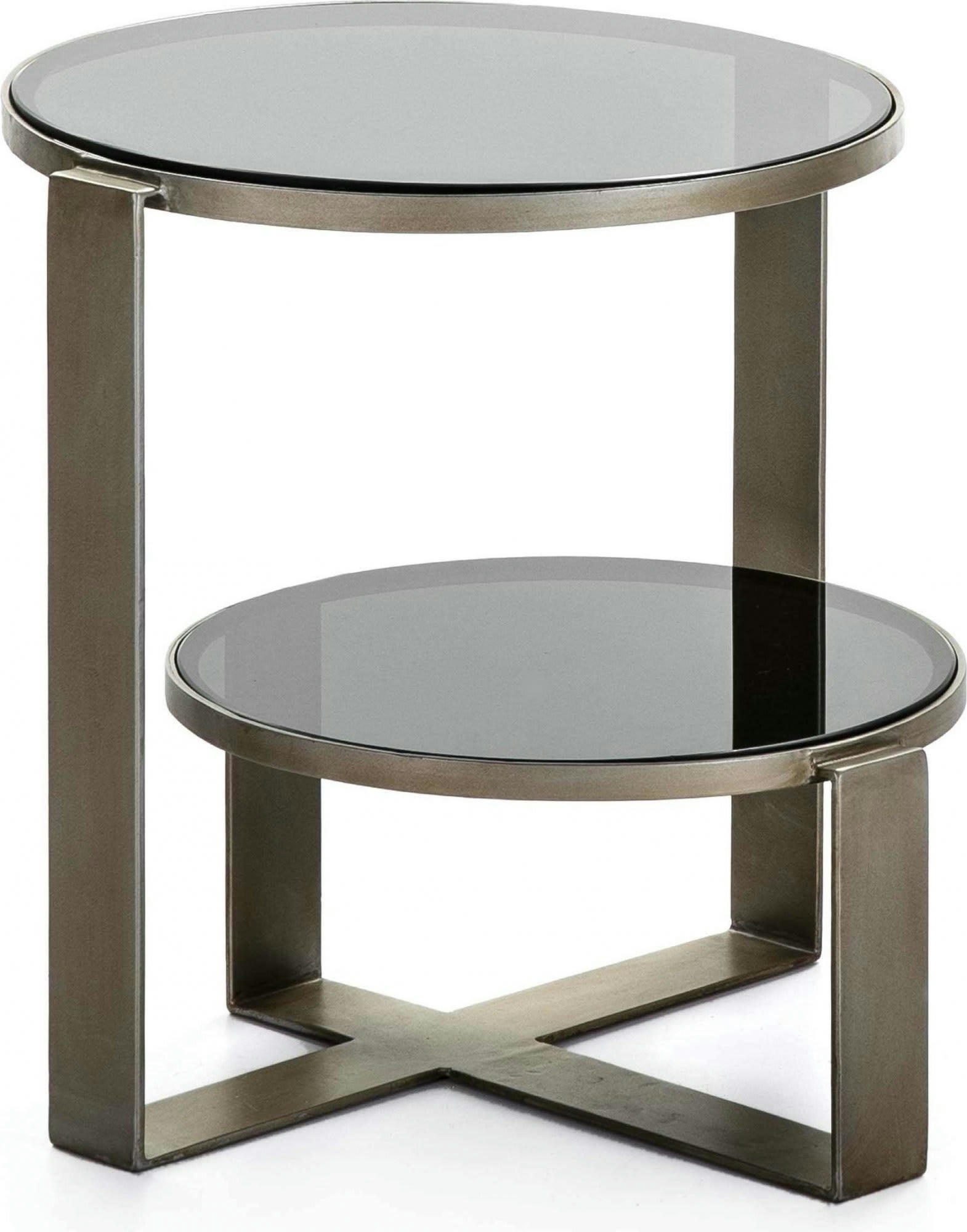 - Table d'appoint Verre Argent