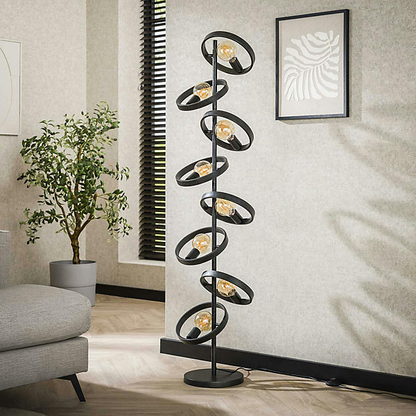 Lampadaire salon 8 anneaux RALF