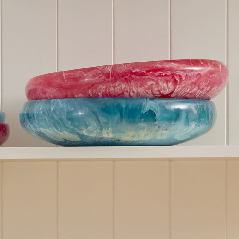 Calypso Raspberry Resin Large Serving Bowl