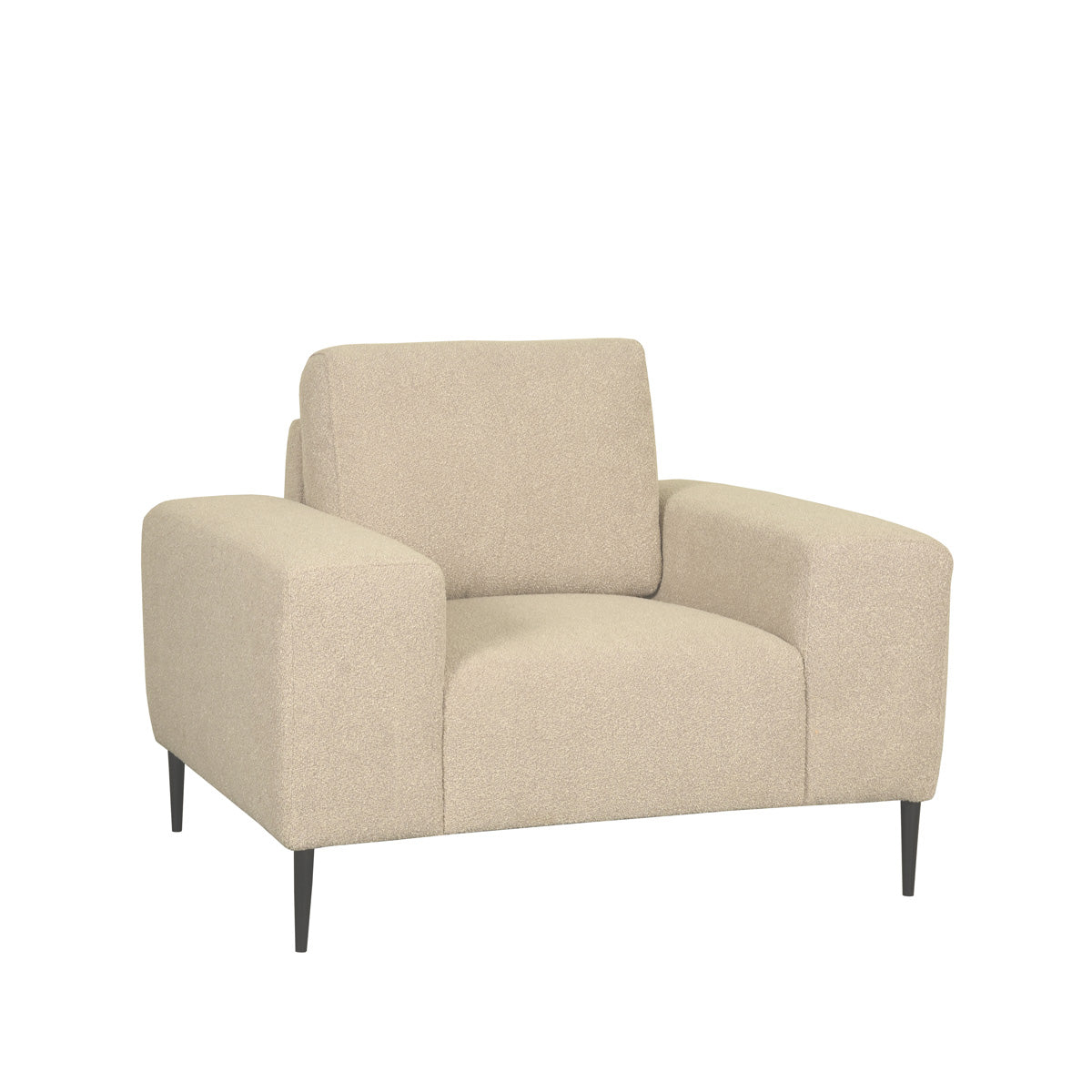 LABEL51 Fauteuil Ferraro - Zand Bouclé - 112x88x85cm