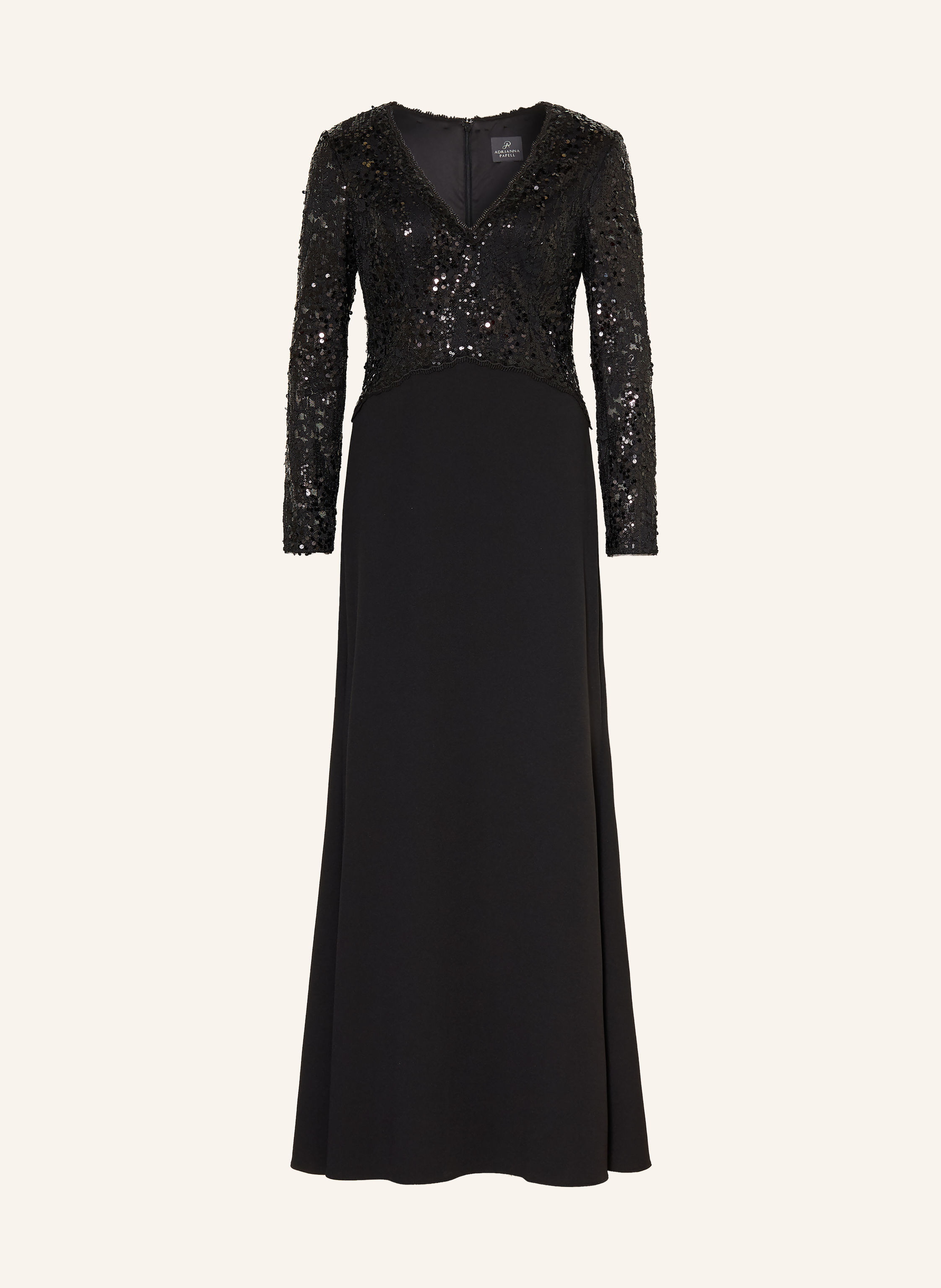 ADRIANNA PAPELL Abendkleid mit Pailletten und Spitze