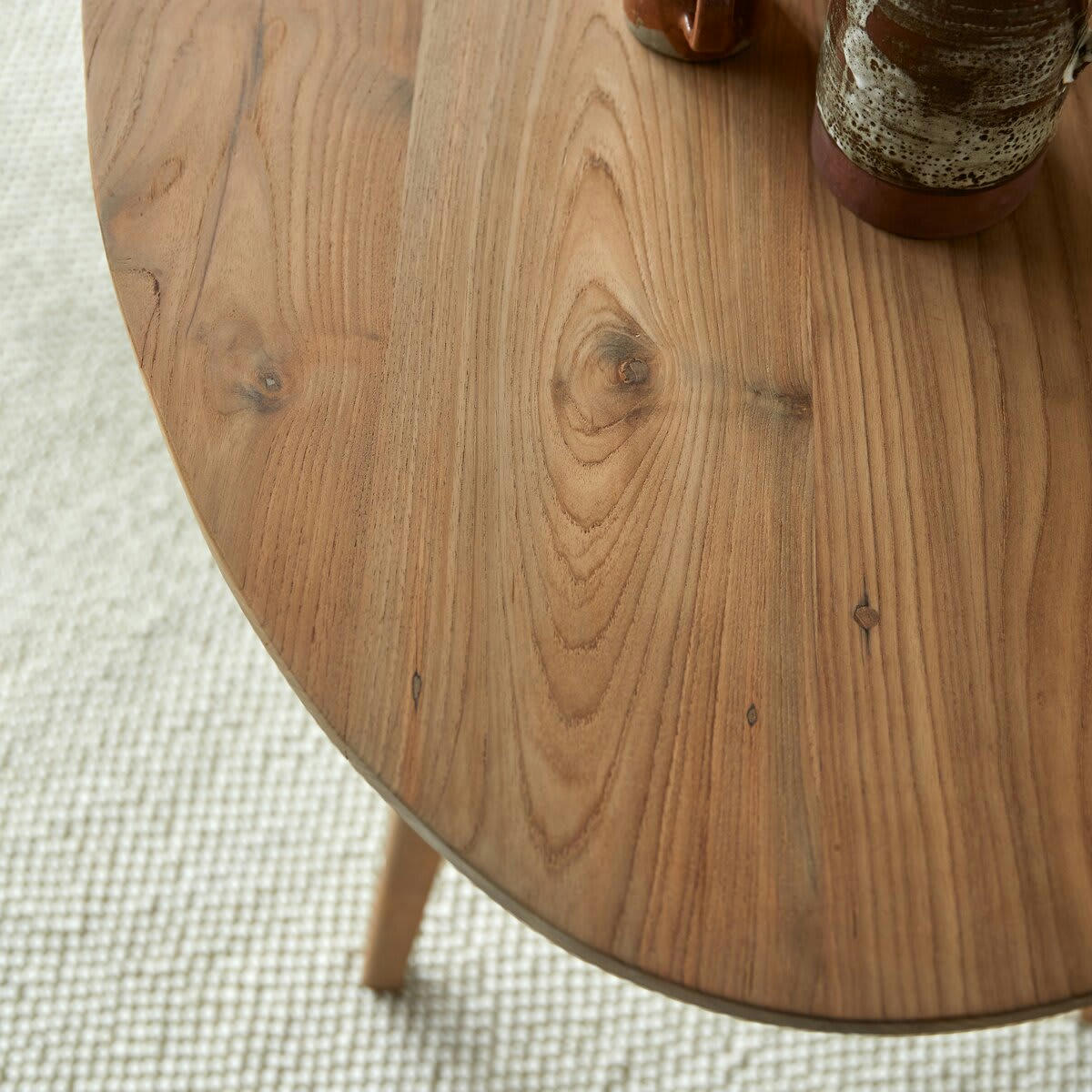 ELENA - Table ovale en teck massif recyclé 2-4 pers