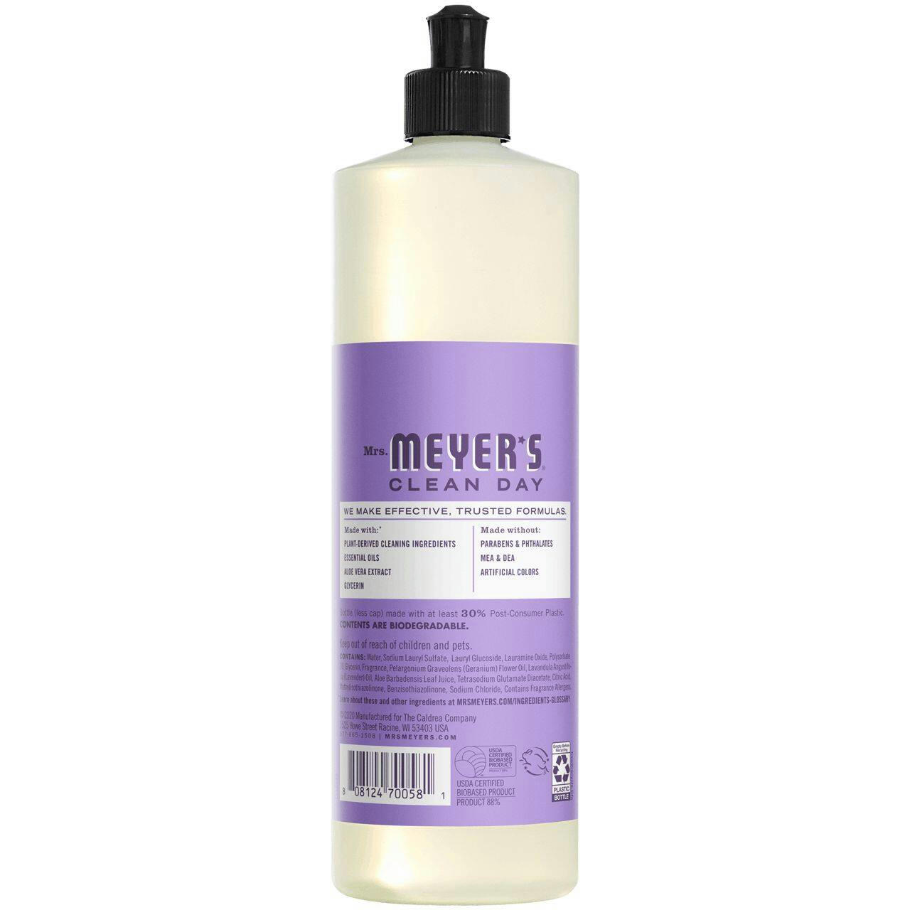 Mrs. Meyer's Clean Day Dish Soap, Lilac, 473-mL