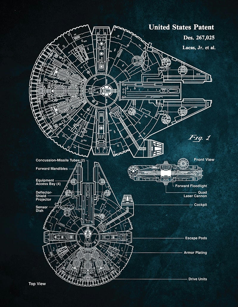 - Tableau sur toile Millenium Falcon 30x40