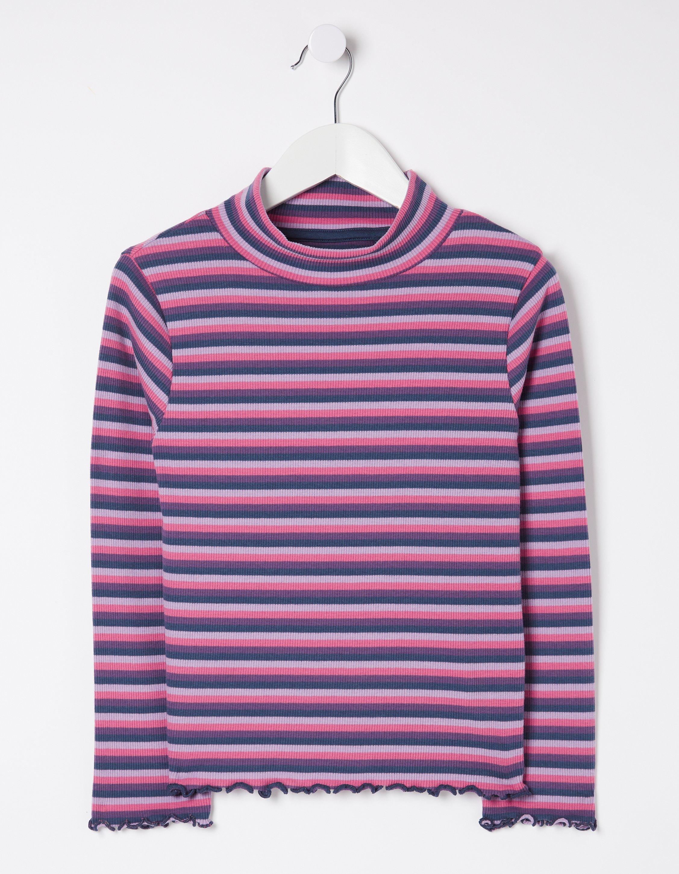 Stripe Rollneck Jersey T-Shirt
