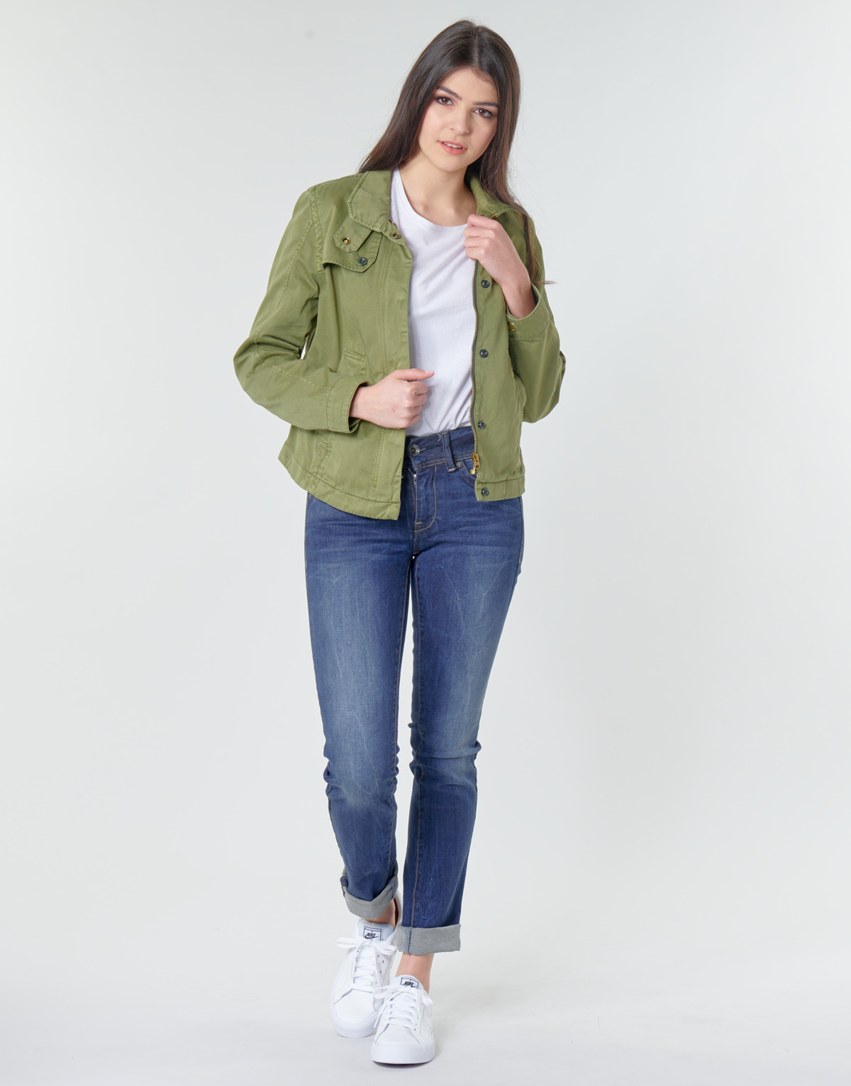 G-Star Raw - MIDGE MID STRAIGHT WMN - Kaki