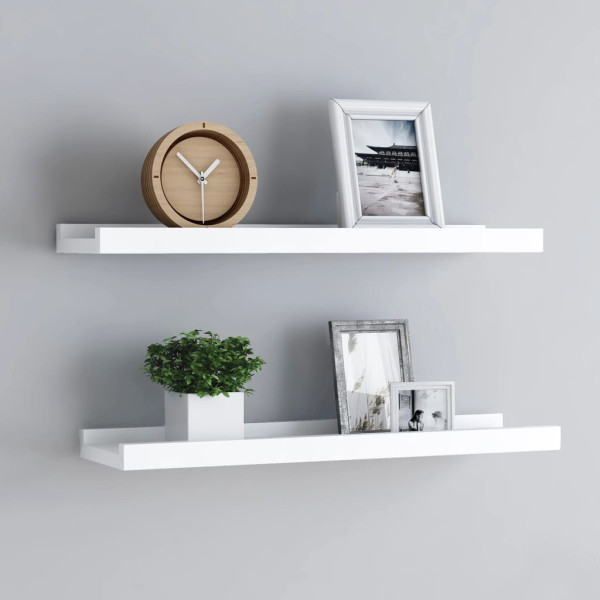 Półka na zdjęcia Biały 60 x 9 x 3 cm MDF vidaXL