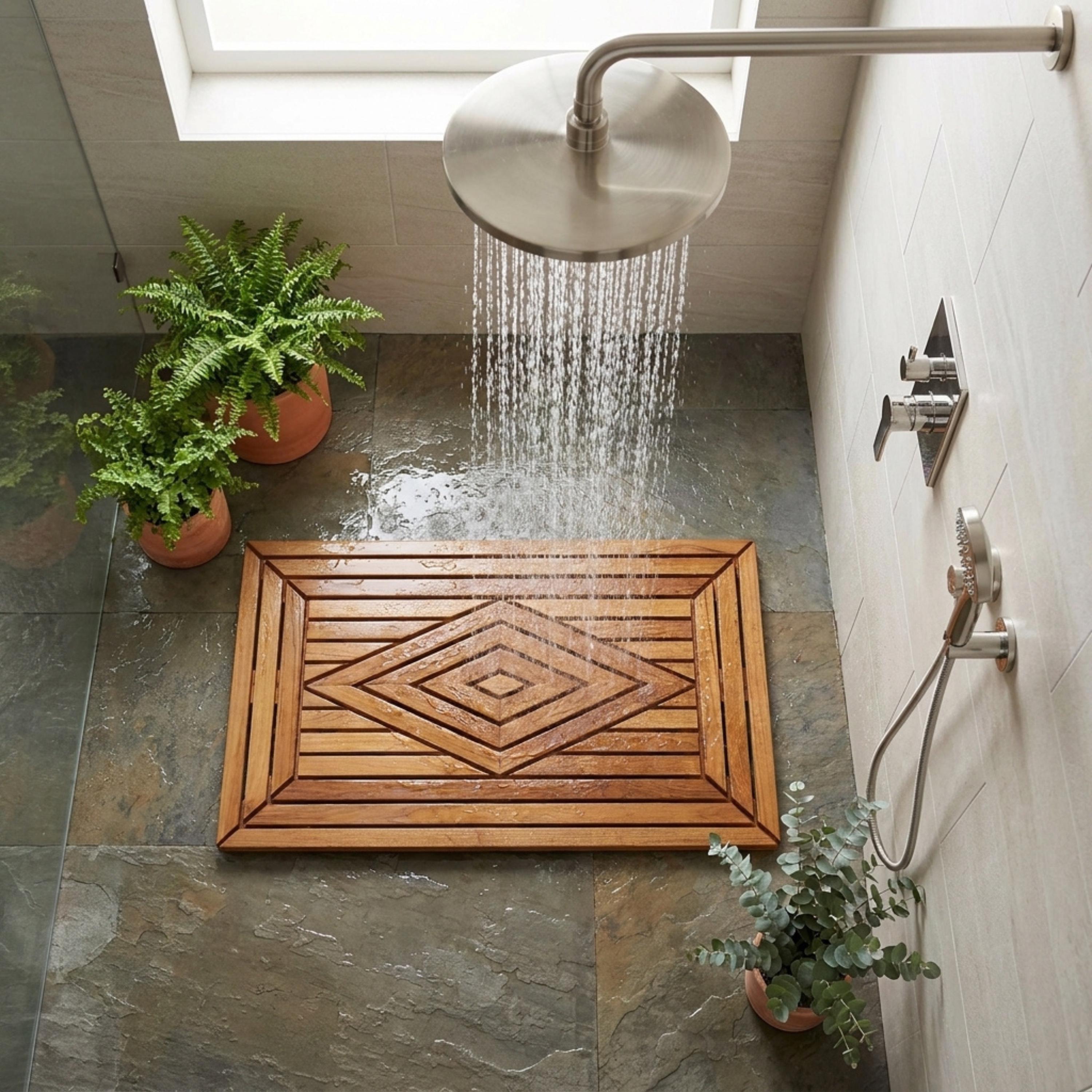 Our Designer Teak Shower Mat—Enriching Your Bathroom With Timeless Beauty