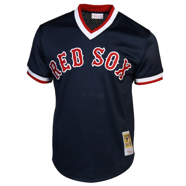 Ted Williams Boston Red Sox 1990 Authentic Cooperstown Collection Batting Practice Jersey - Navy Blue