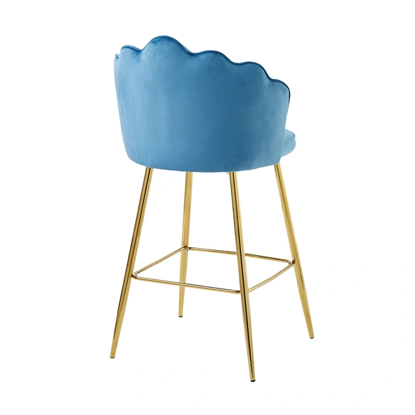 Barhocker, Höhe: 100 cm, blau/goldfarben, 2 stk