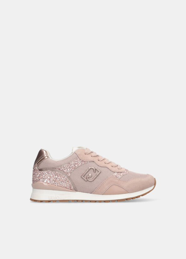 Sneakers glitter e mesh
