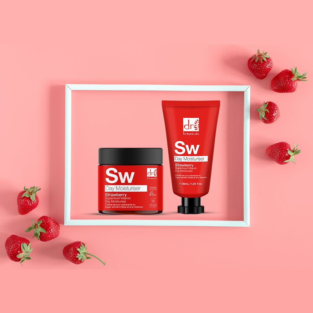 Dr. Botanicals Strawberry Superfood Vitamin Anti-Ageing Day Moisturiser Duo