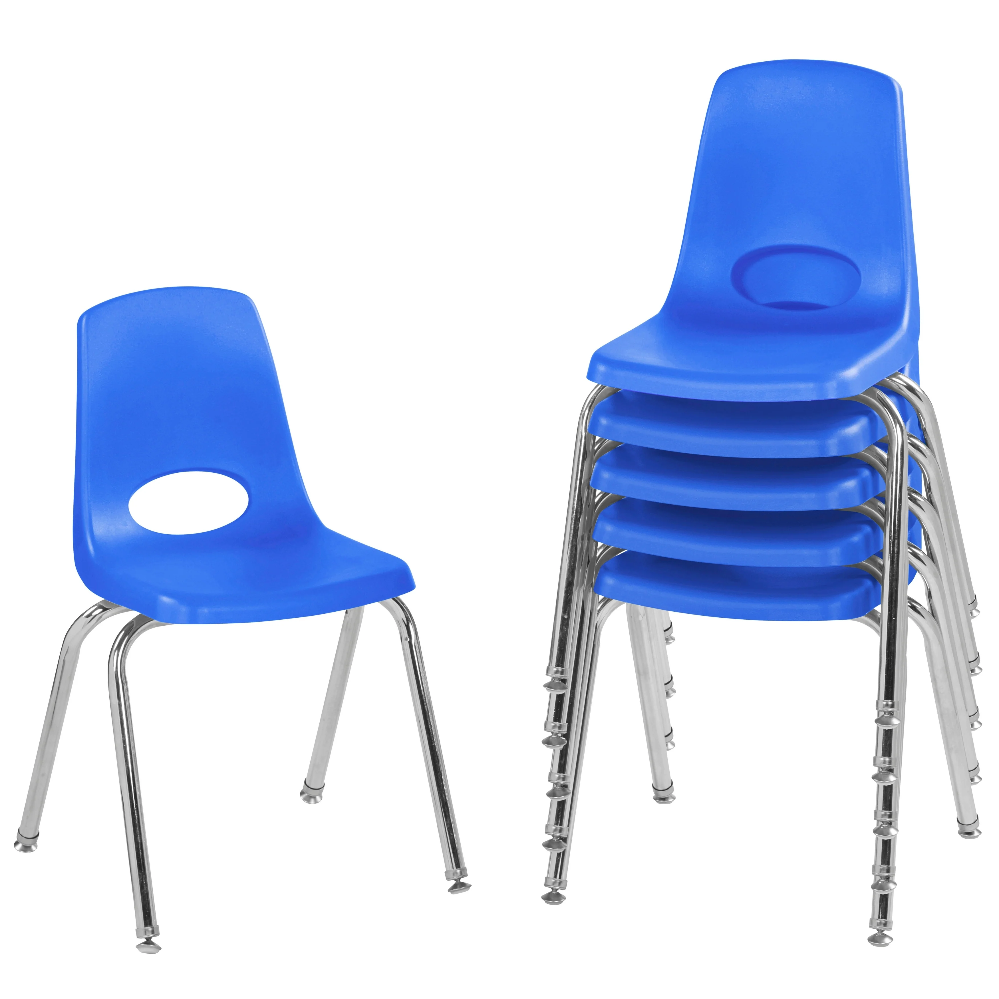 Stack Chair with Swivel Glides, 6-Piece Set