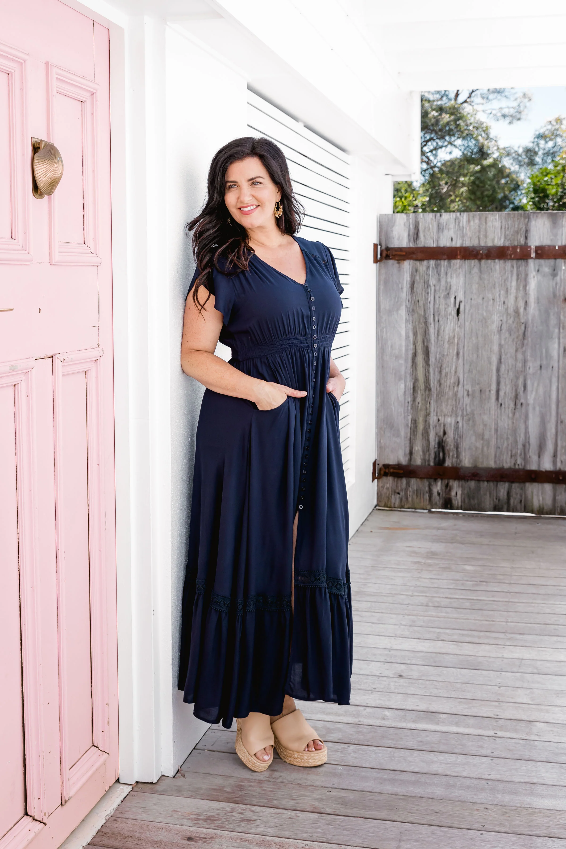 Shayla Maxi Dress in Navy