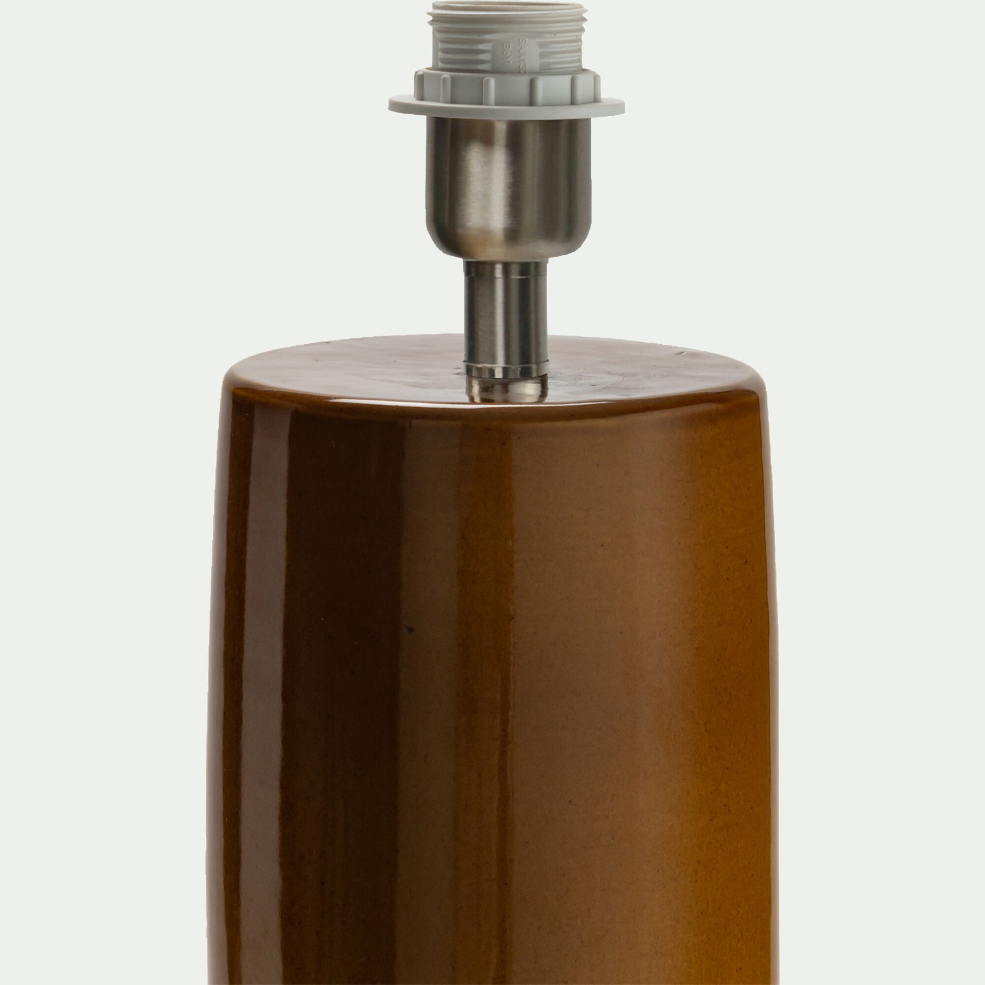 TELIO - Pied de lampe en terre cuite - marron