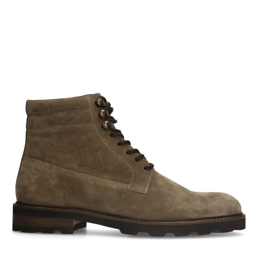 Manfield Taupe suède veterboots