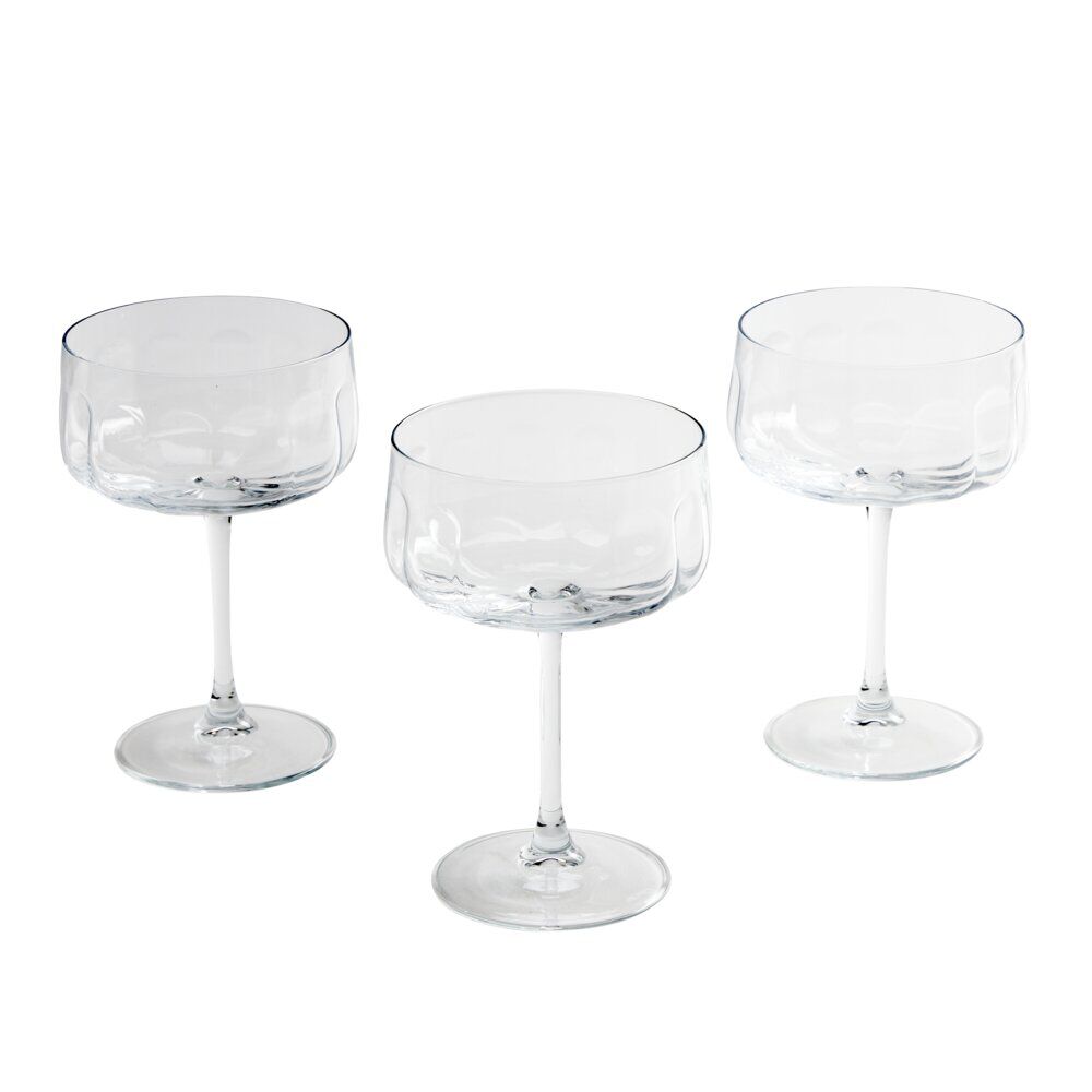 Verre à cocktail x3 rond à bord droit 400ml