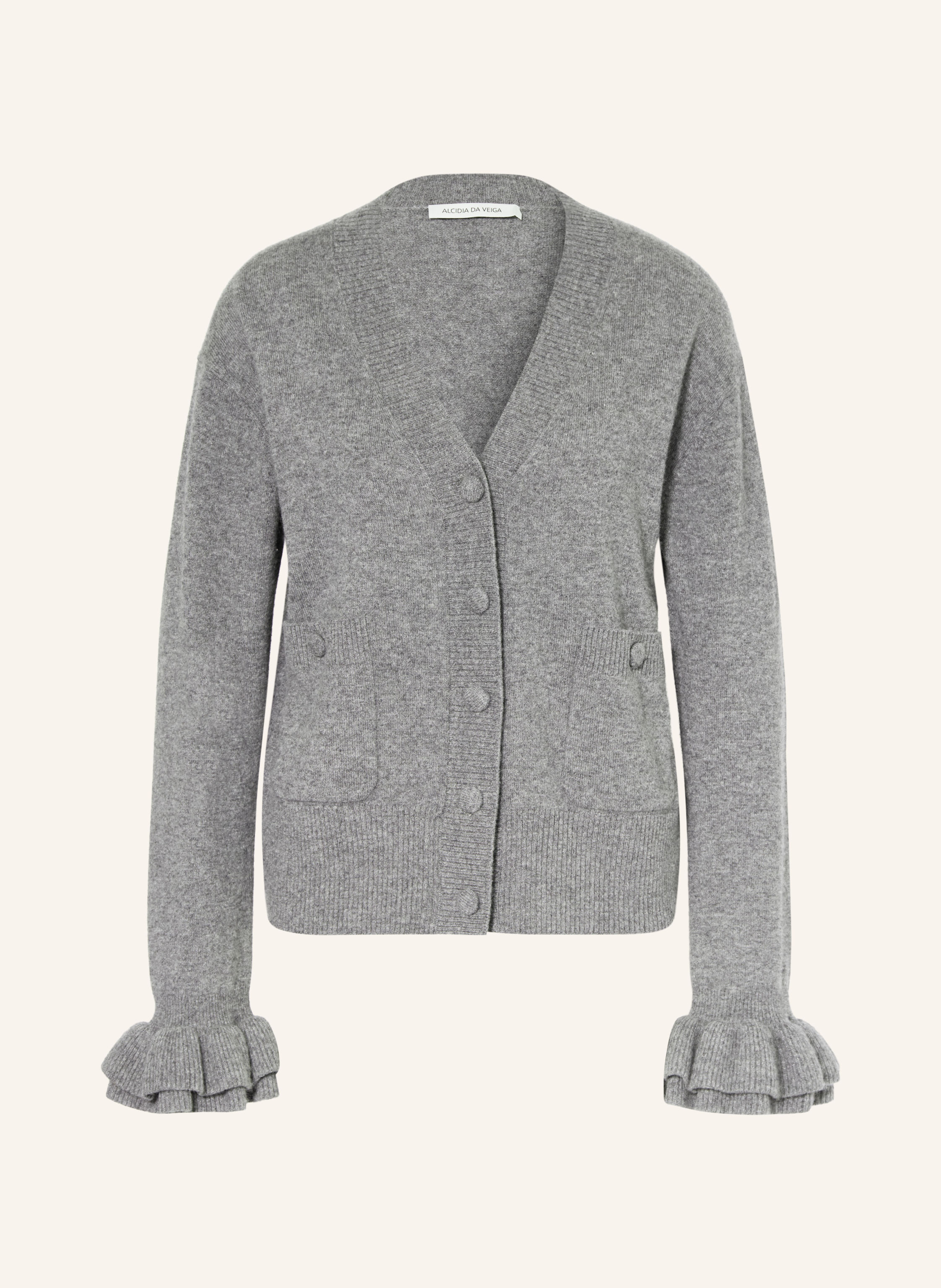 Alcidia da Veiga Strickjacke aus Cashmere mit Volants