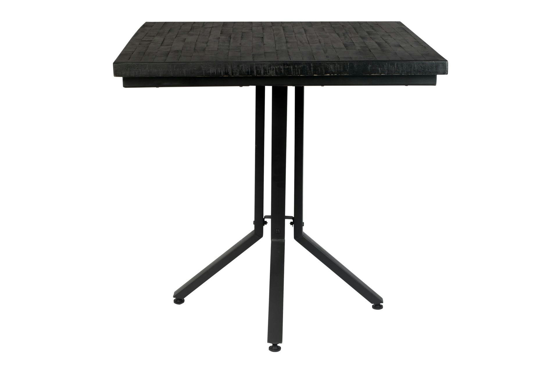 MAZE - Table bistro carrée bois en noir