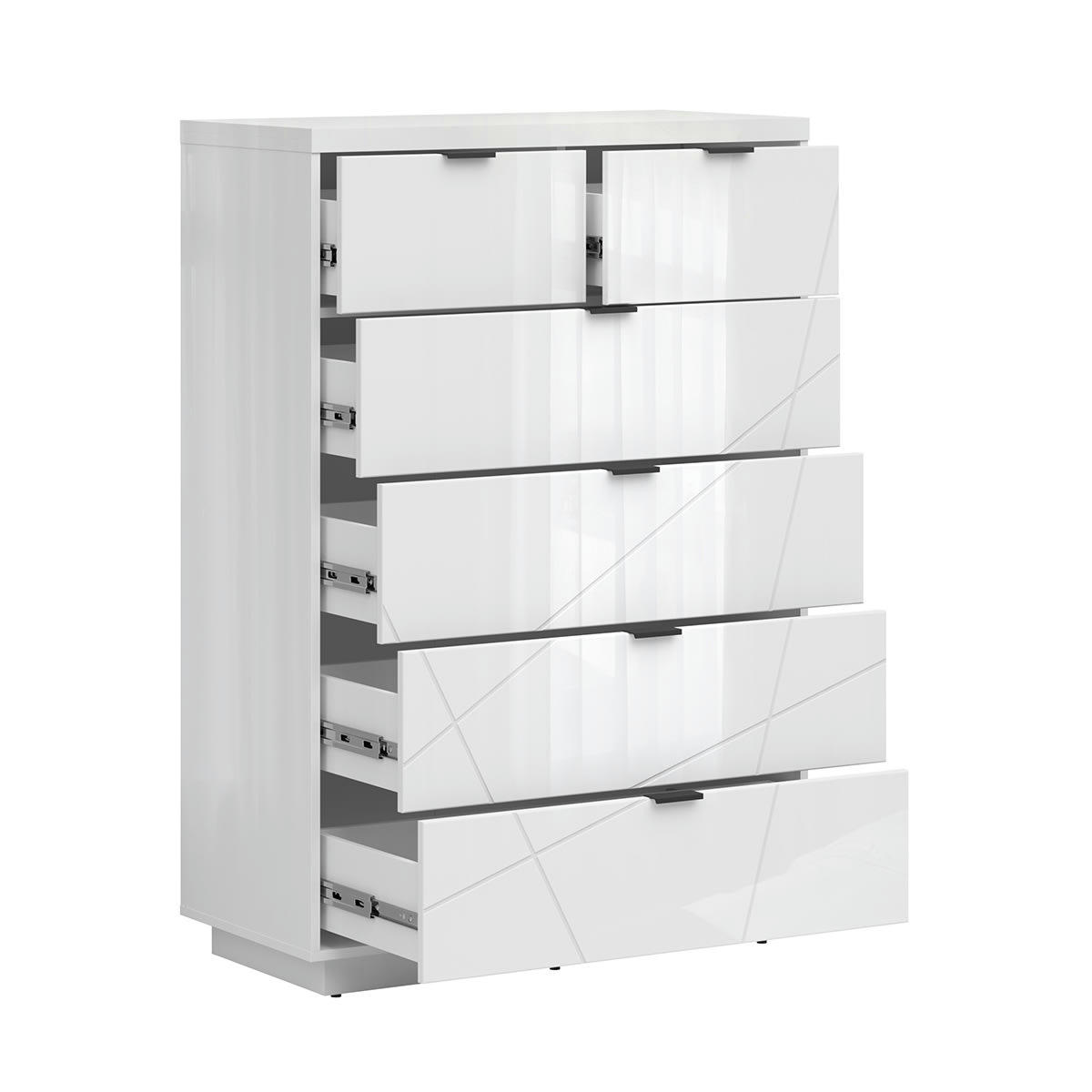 - Commode 6 tiroirs blanc