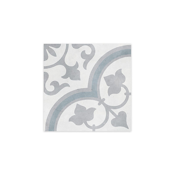 Carrelage effet Carreau ciment Lurelia Gris 22,3x22,3x0,9 cm Novera - Sol et mur intérieur (vendu par carton de 0,65 m²) - RO'MA C