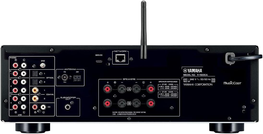 R-N600A Network Receiver with Streaming  Phono and Built-in DAC  Black