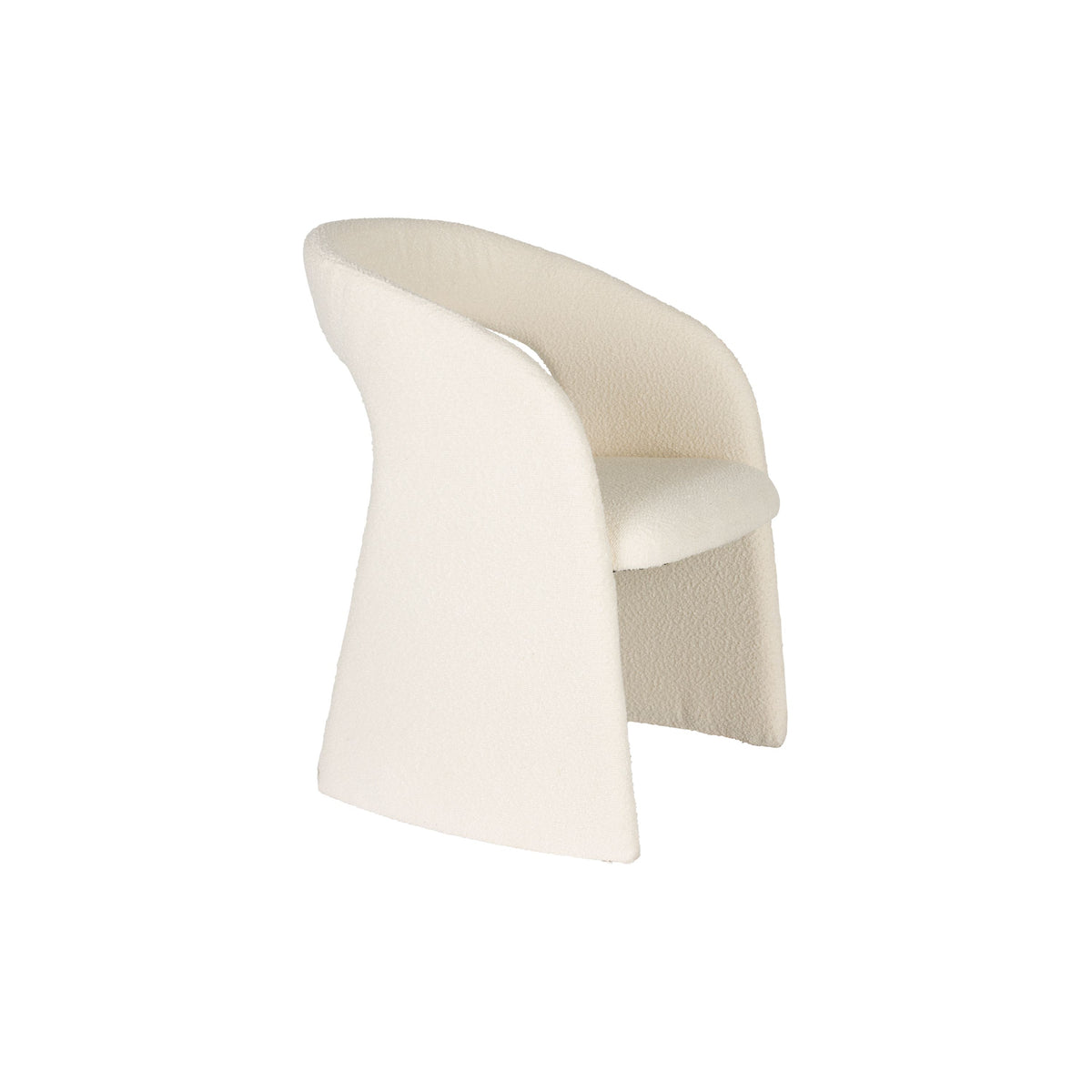 Housecraft Living Maire Stoel/ Eetkamerstoel Bouclé Off-White - Beige