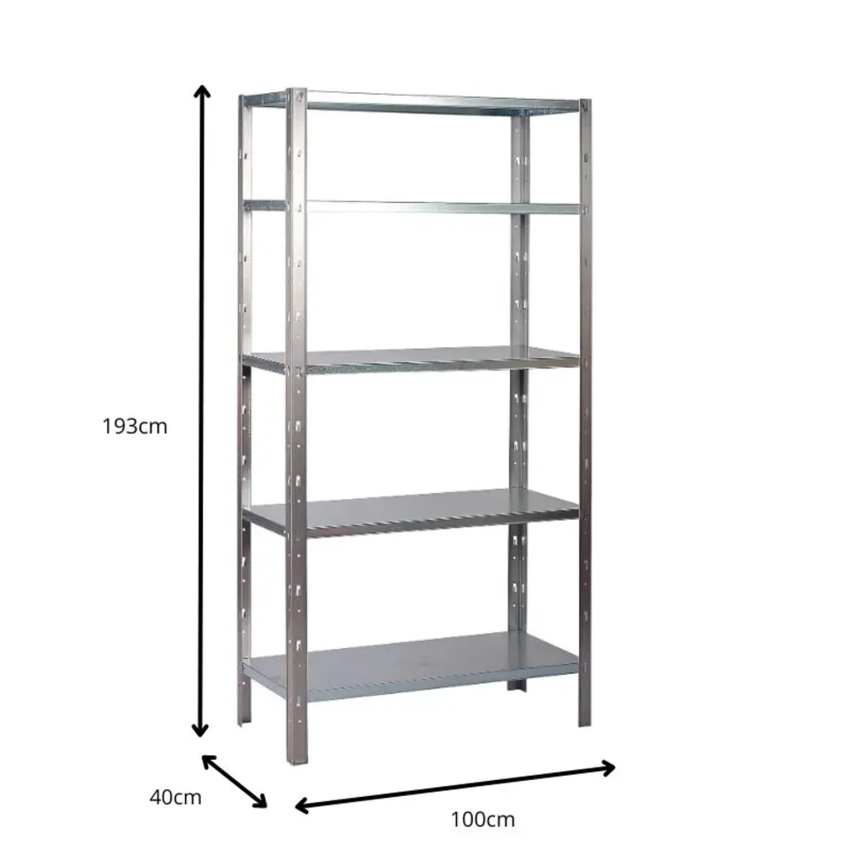 Avasco Stellingkast Metaal - Opbergrek Clicker 100 - 193x100x40 cm