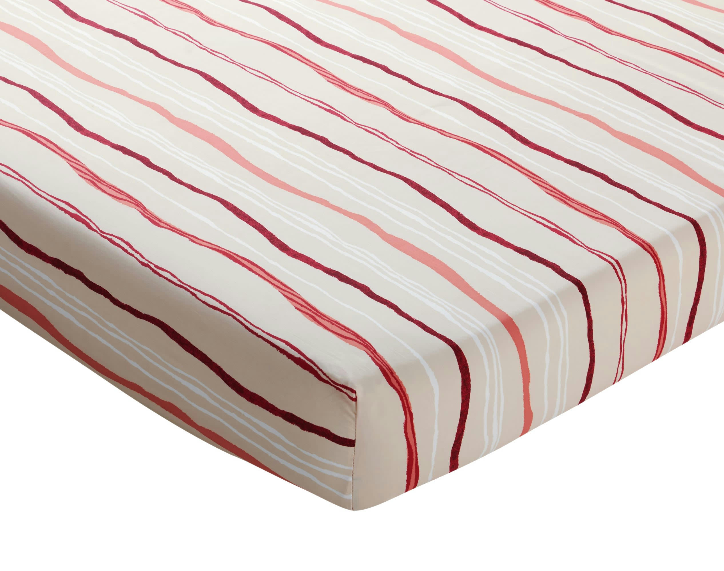 CORAUX - Drap-housse 160x200 en percale de coton corail