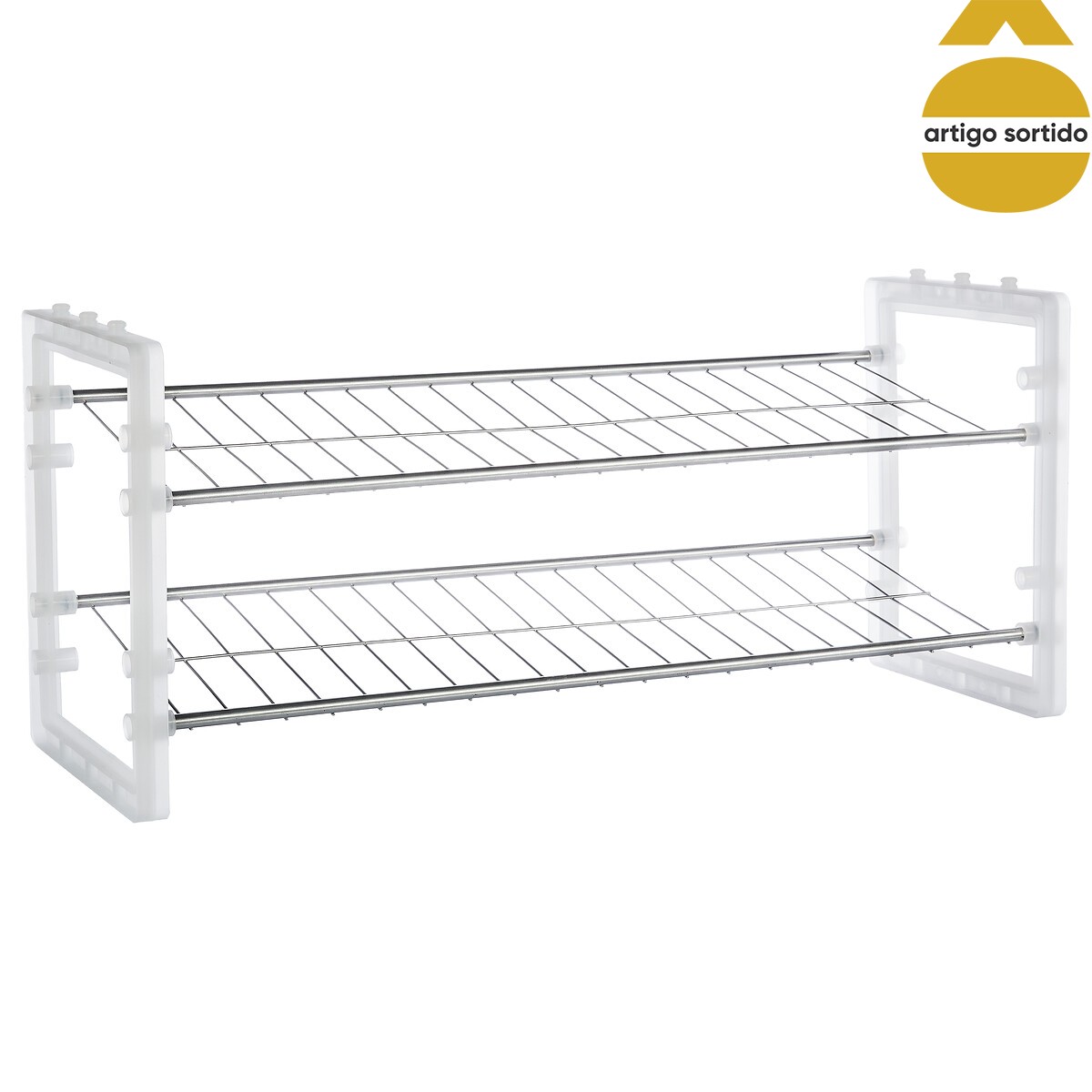 Sapateira em metal empilhável