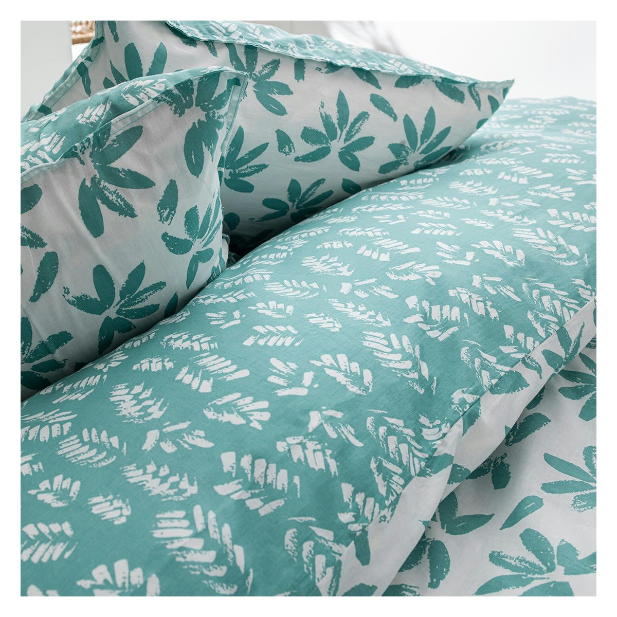 - Parure de lit en Polyester Vert 220x240 cm