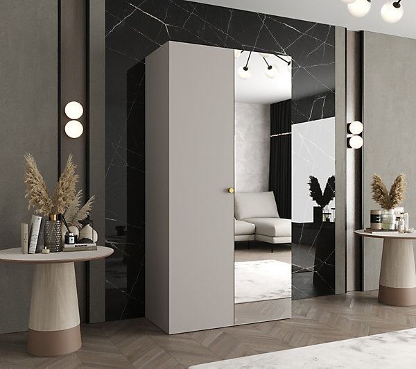 Armoire Parma 2 a portes battantes H. 202 x L.100 x P. 52, 2 portes