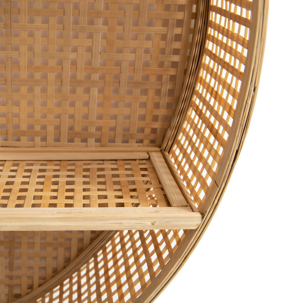 Étagère murale ronde en bambou Ø60 cm, Hadga