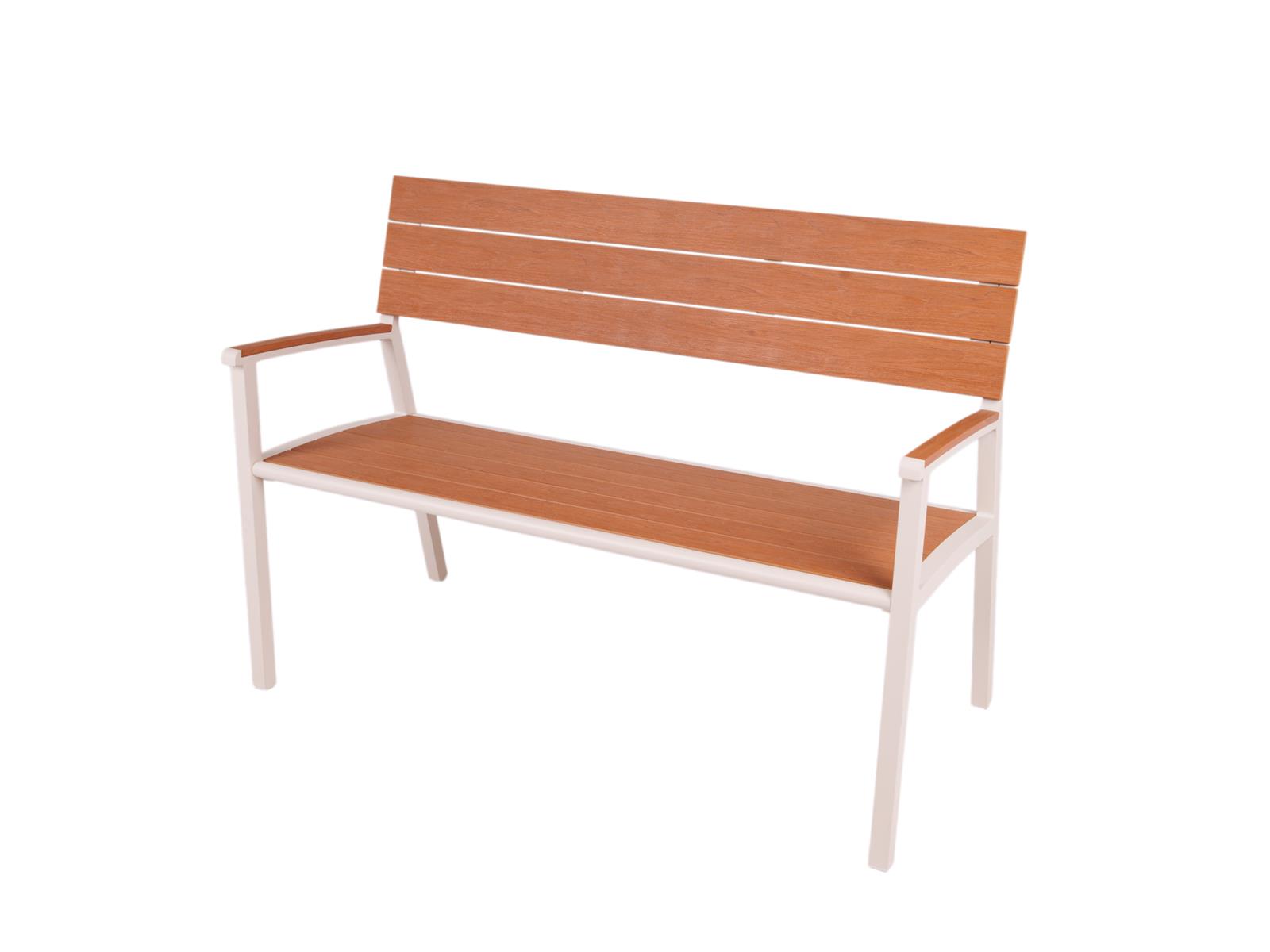 MaximaVida aluminium tuinbank Bermuda 120 cm ivoor