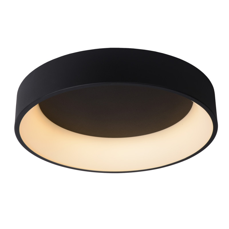 Plafonnier LED Talowe noir dimmable Ø 60 cm 42 W LUCIDE