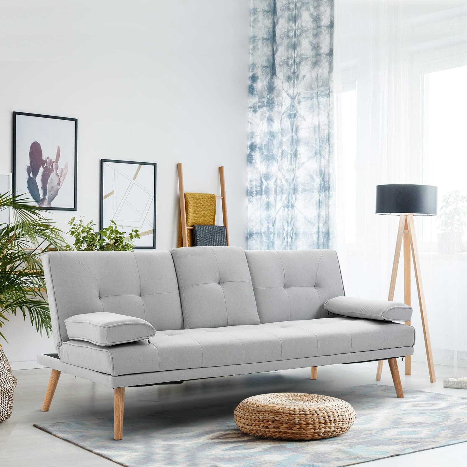 - Canapé convertible 3 places design scandinave