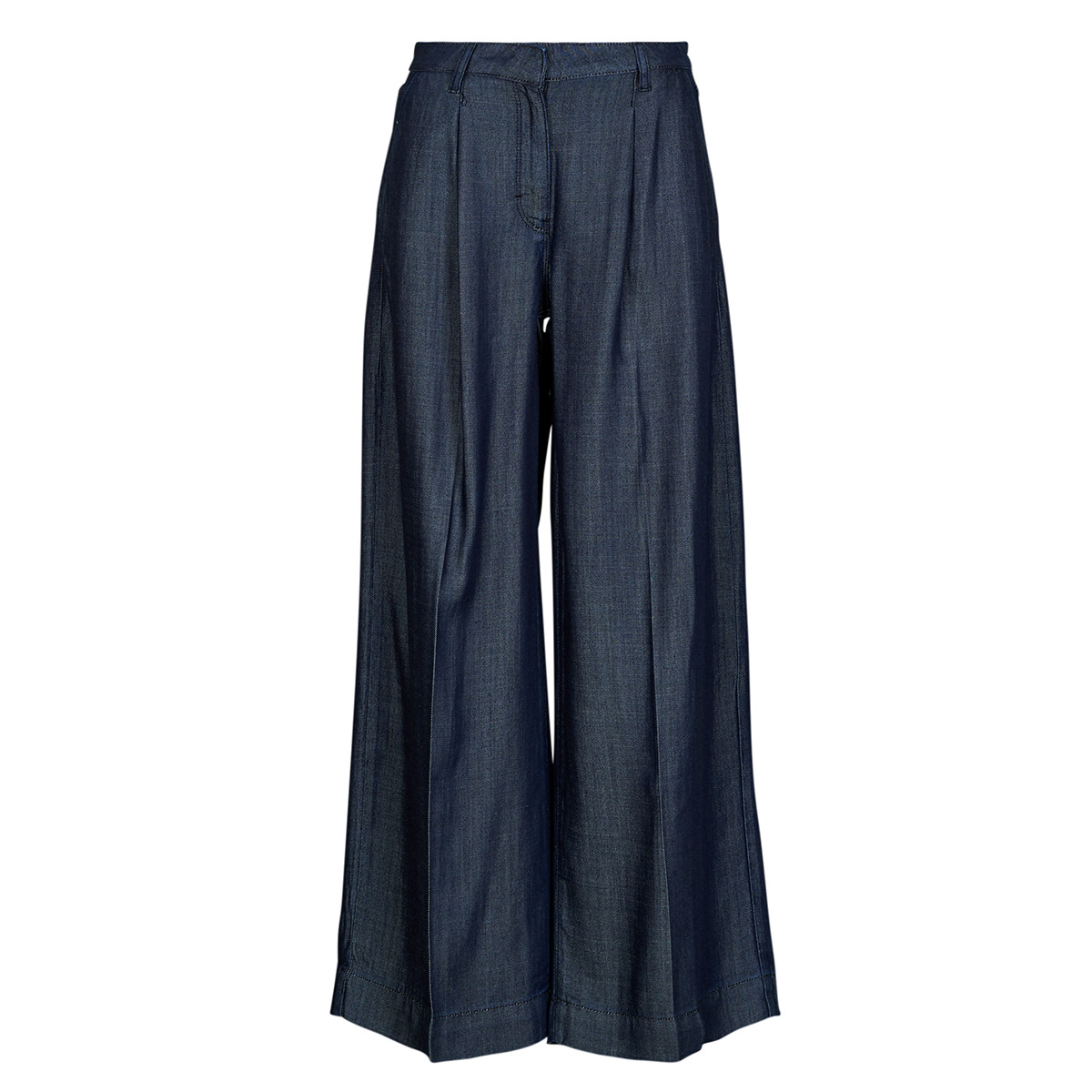 Karl Lagerfeld - FLUID DENIM WIDE LEG PANTS - Blue / Denim / Dark