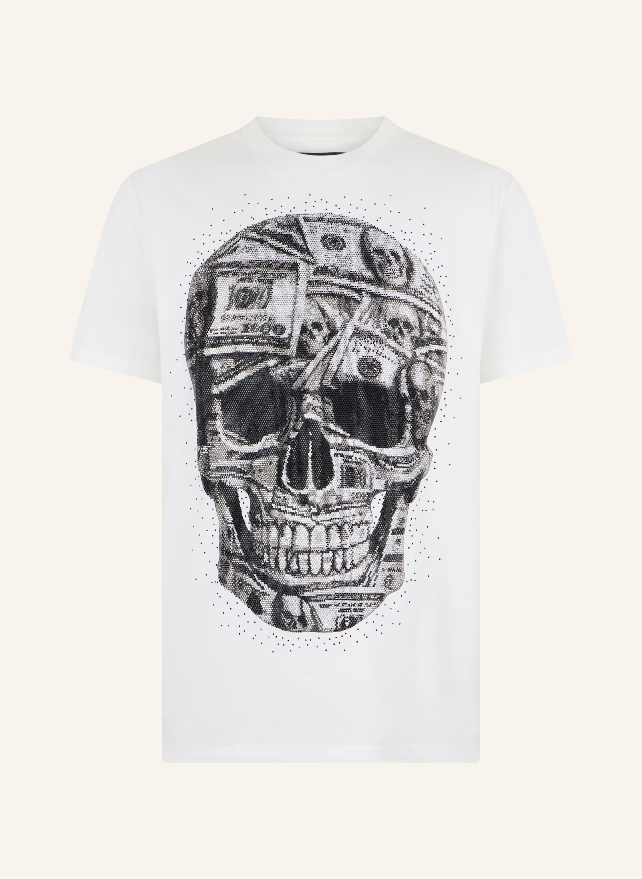 PHILIPP PLEIN Kurzarm-Rundhals-T-Shirt SKULL