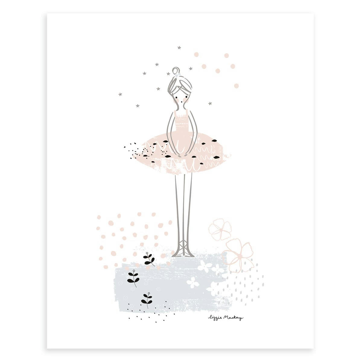 BALLERINA - Affiche danseuse en Papier Rose