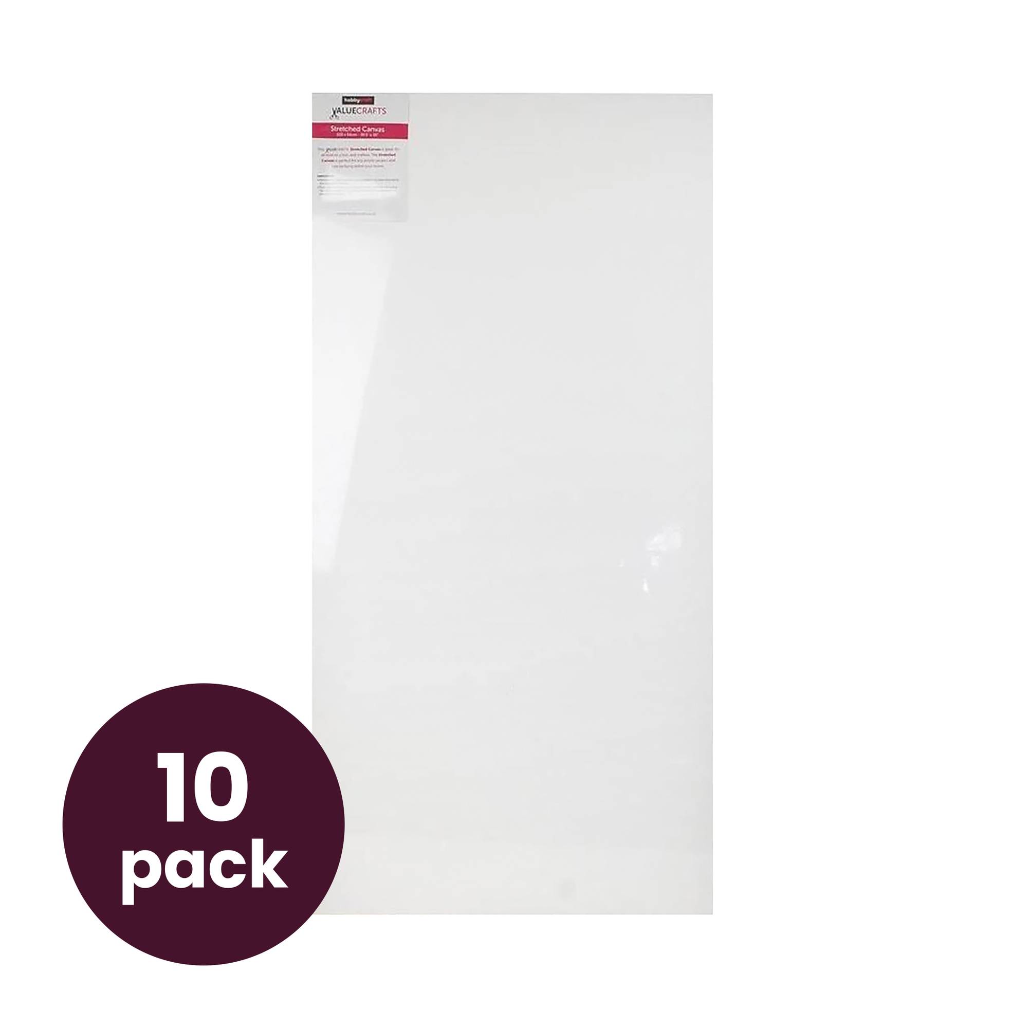Valuecrafts Stretched Canvas 100cm x 50cm 10 Pack Bundle