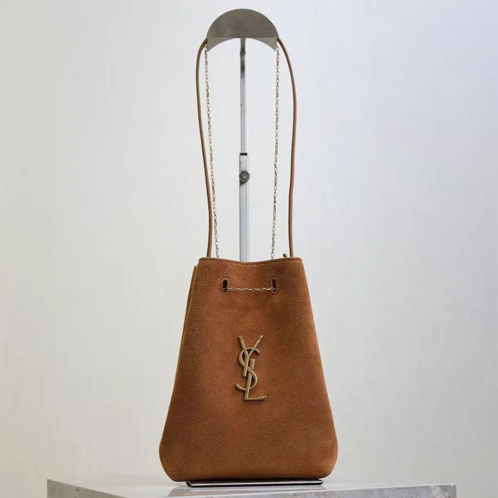 Saint Laurent POCHON Suede Handbag