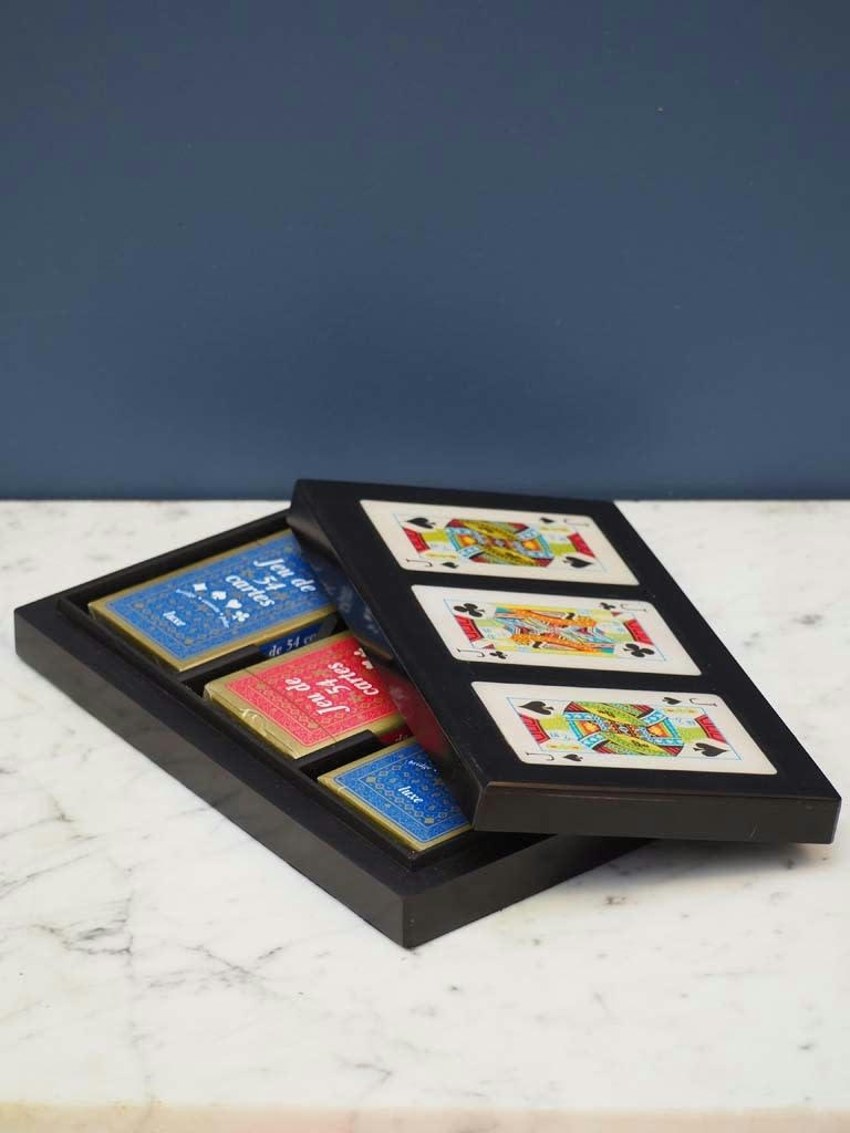 REZZA - Boîte à cartes en bois noir