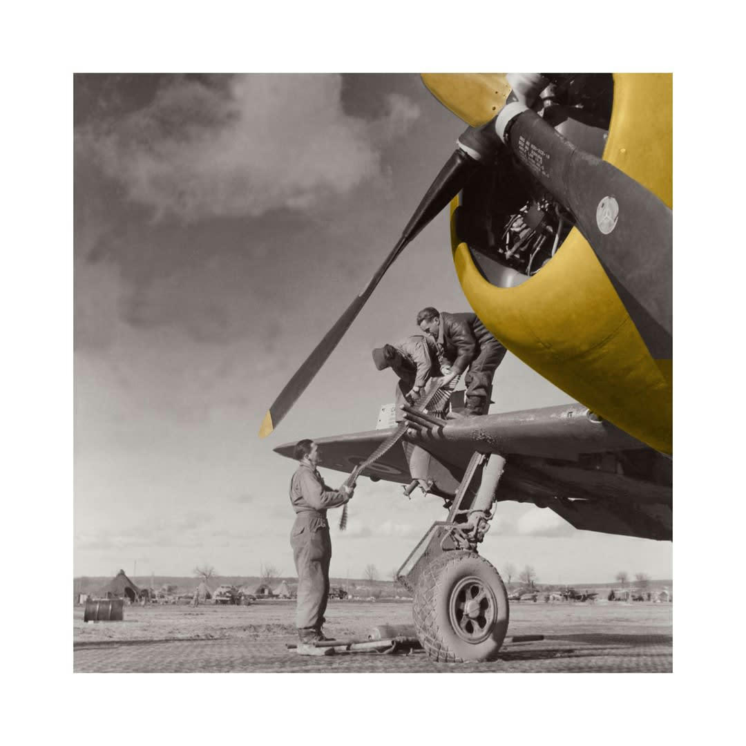 KELEPOQ COULEUR - Photo ancienne couleur avion n°12 alu 100x100cm