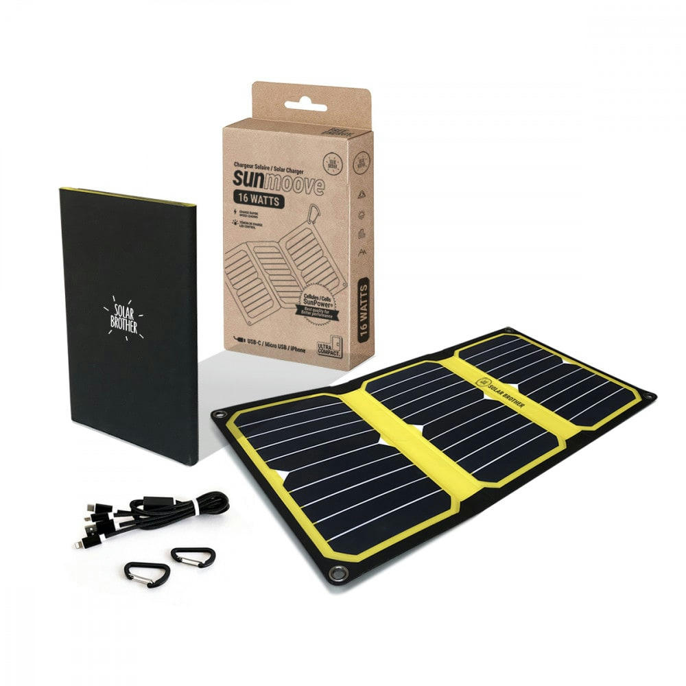 - Chargeur solaire sunmoove 16w plastique jaune