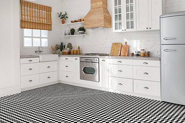 Carreaux vinyle Tulup 30x30 cm Damier incliné 9 pcs
