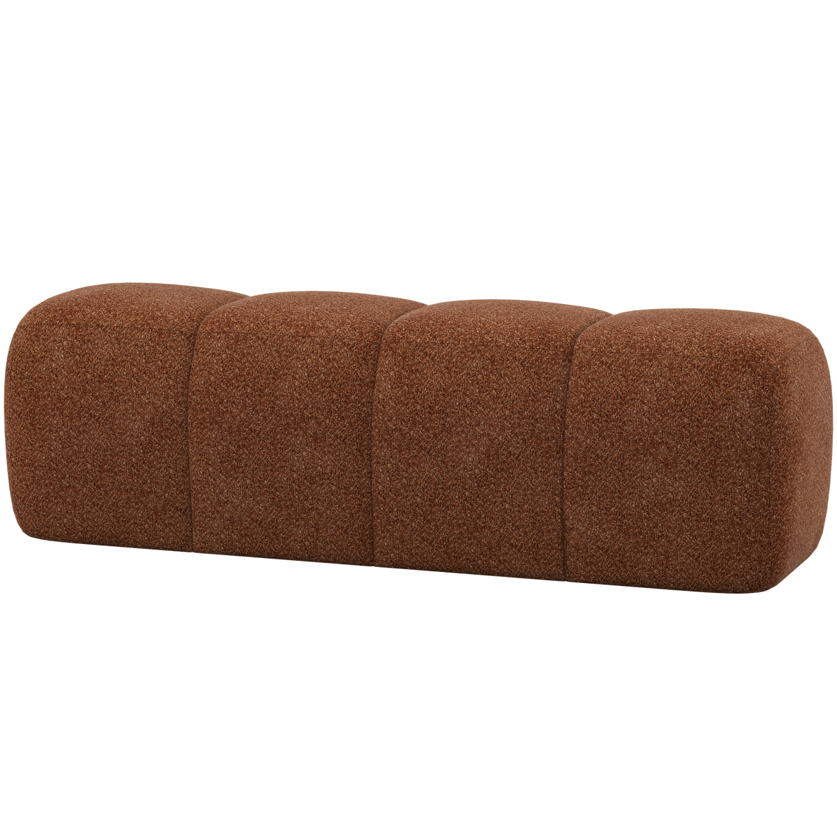 WOOOD eetbankje 164 cm Mojo - Wollig - Roestbruin - 49x164x45